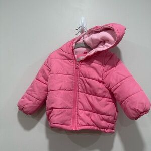 Carter’s girls pink puffer jacket 18m